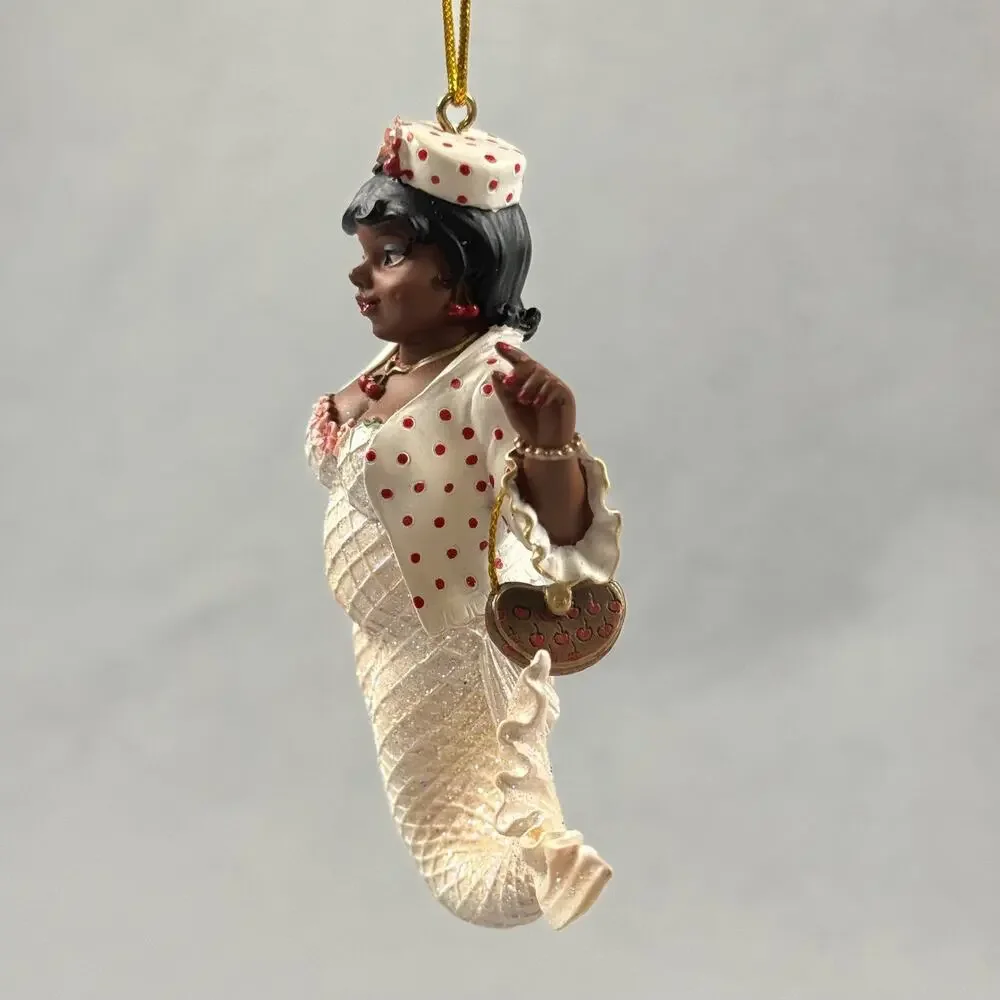 December Diamonds Cherry Blossom Mermaid Ornament 2009 #55-90706 Retired w/Box